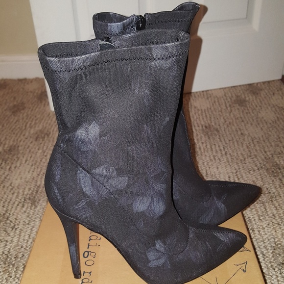 JustFab Shoes Black Sock Ankle Booties Poshmark